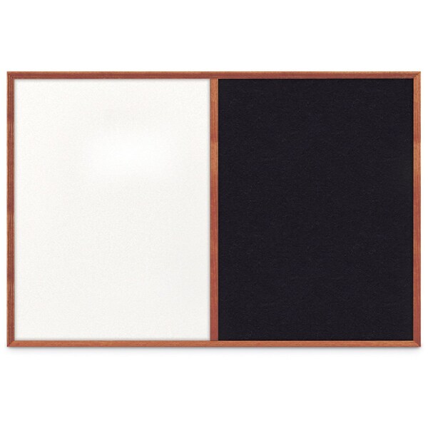 Slim Style Indoor Enclosed Corkboard, 30", UV503SCH-SATIN-MEDGRY